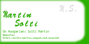martin solti business card